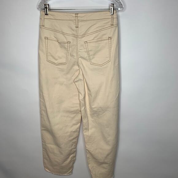 Wild Fable Cream Distressed High Rise Skater Jeans Sz 4 - Picture 3 of 11